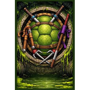 أكمام MTG، أكمام بطاقات TMNT MTG & TCG 103ct حجم قياسي متوافق مع Magic the Gathering Sleeves مع فن غير لامع لحماية سطح بطاقة التداول in Kuwait