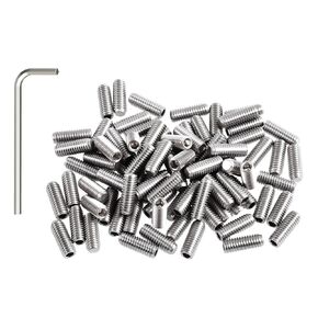 50 Pcs M3×4mm 304 Stainless Steel Allen Head Hex Socket Flat Head Set Screws,Allen Head Set Screws with Hex Key for Home Maintenance, Precision Instruments, and Industrial Equipment in Kuwait