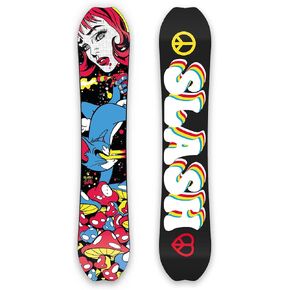 Slash by Gigi، Happy Place Thumbs Snowboard، Carbonbon، Bi-Axe Fiberglass، Pop Woodcore، قاعدة متكلس 7500، تشطيب الحزام، تخفيف الصدمات، حواف فولاذية، مشمع من المصنع، واقيات الأطراف in Kuwait