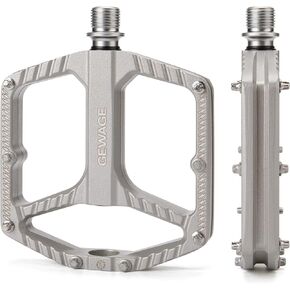 Mountain Bike Pedals Bicycle Flat Pedals 9/16" CNC Lightweight Aluminum Bicycle Pedals Sealed Bearing Wide Platform for Road Mountain BMX MTB Bike in Kuwait