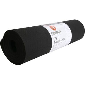 BodySport TPE Exercise Mat for Men and Women – Workout Mat – Perfect for Gyms and Fitness Training – ½ in. Thick, Black in Kuwait