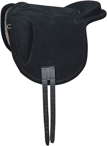 HILASON Western Baretek Bareback Pad Horsemanship Treeless Leather Black | Saddle Riding for Horses in Kuwait