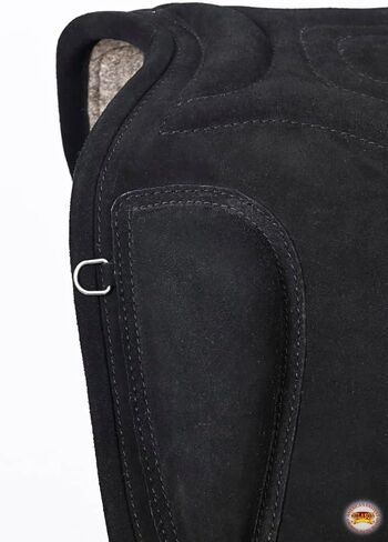 HILASON Western Baretek Bareback Pad Horsemanship Treeless Leather Black | Saddle Riding for Horses in Kuwait