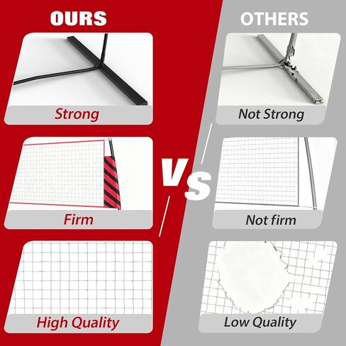 12FT Volleyball Net Set – Adjutable Integrated Net, Tear-Resistant, Portable for Backyard, Beach & Court, Easy Setup with Poles, 4 U-Shaped Studs & Carry Bag in Kuwait