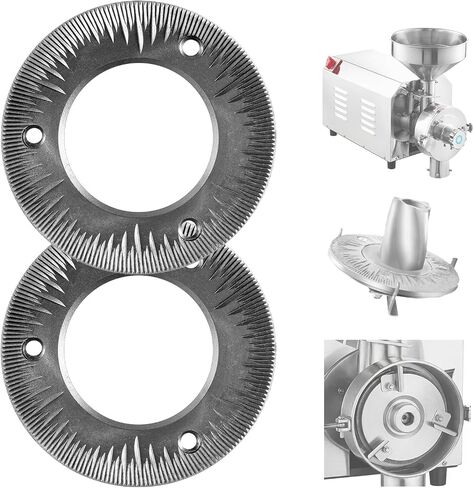 VEVOR 2PCS Grinding Sheets for Electric Grain Mill Grinder, Cast Iron Dry Grinding Discs, Replacement Grinding Plates Compatible with VEVOR HN-2200, HN-3000 Corn Spice Mill Grinder in Kuwait