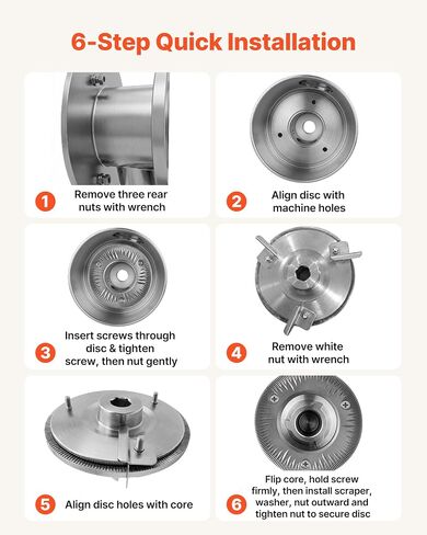 VEVOR 2PCS Grinding Sheets for Electric Grain Mill Grinder, Cast Iron Dry Grinding Discs, Replacement Grinding Plates Compatible with VEVOR HN-2200, HN-3000 Corn Spice Mill Grinder in Kuwait