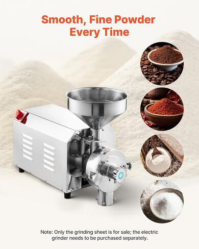 VEVOR 2PCS Grinding Sheets for Electric Grain Mill Grinder, Cast Iron Dry Grinding Discs, Replacement Grinding Plates Compatible with VEVOR HN-2200, HN-3000 Corn Spice Mill Grinder in Kuwait
