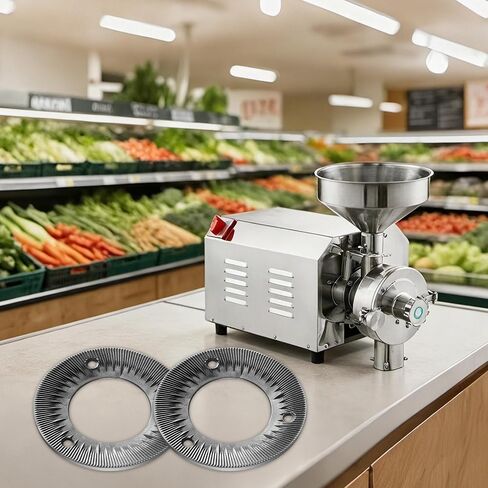 VEVOR 2PCS Grinding Sheets for Electric Grain Mill Grinder, Cast Iron Dry Grinding Discs, Replacement Grinding Plates Compatible with VEVOR HN-2200, HN-3000 Corn Spice Mill Grinder in Kuwait