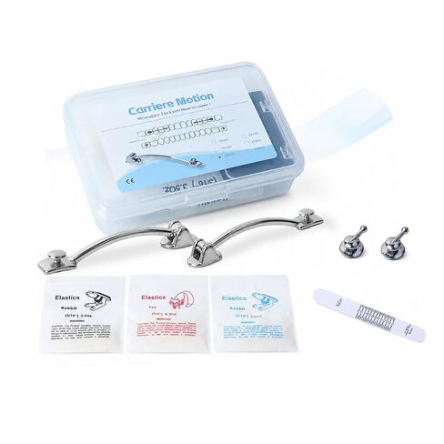 Orthodontic Class II Molar Distalizer Appliance Kit, Professional Dental Class II Correction Appliance with Lingual Buttons, Elastics, Ruler and Storage Box, 6 Size Options (Size 20mm) in Kuwait