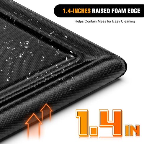 Nilight Garage Containment Mat 7'9" x 18' PVC Garage Floor Mat with 1.4" Raised Foam Edge Waterproof Heavy Duty Garage Parking Mat for Cars SUVs Sedans in Kuwait