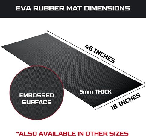 ONREVA Workbench Mat 18X46 Inches, 5mm Thick EVA Rubber Work Mat, Protect Your Work Bench Top, Heavy Duty Non-Slip Pad for Tool Box Top, Table, Tool Station Cover Liner Matt 46"X18" in Kuwait