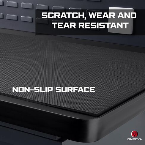 ONREVA Workbench Mat 18X46 Inches, 5mm Thick EVA Rubber Work Mat, Protect Your Work Bench Top, Heavy Duty Non-Slip Pad for Tool Box Top, Table, Tool Station Cover Liner Matt 46"X18" in Kuwait