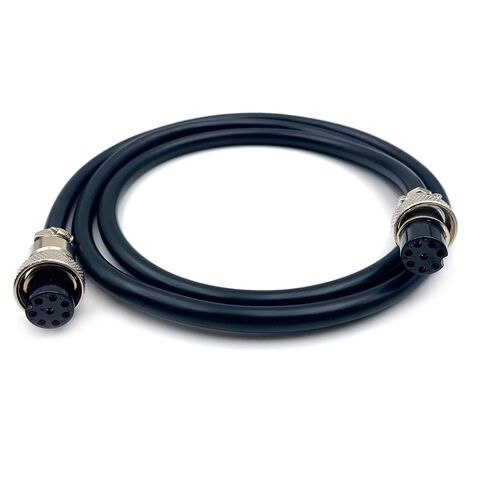6.56 قدم GX16 8 دبوس كابل أنثى مزدوج، GX16 8 دبابيس أنثى إلى أنثى رأس الطيران سلك موصل كهربائي لوحة جبل محول معدني دائري للسفن 5A 125V 22AWG (2 متر) in Kuwait
