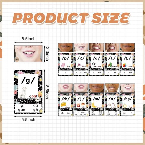 JarThenaAMCS 54Pcs Back to School Phonics Sound Wall Posters Phonetic Symbol & Mouth Shape Educational Cards for ESL Speech Therapy Classroom Teaching Reading Supplies in Saudi Arabia