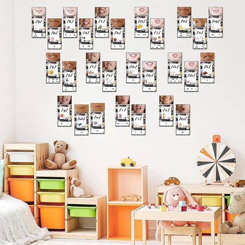 JarThenaAMCS 54Pcs Back to School Phonics Sound Wall Posters Phonetic Symbol & Mouth Shape Educational Cards for ESL Speech Therapy Classroom Teaching Reading Supplies in Saudi Arabia