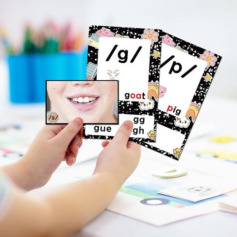 JarThenaAMCS 54Pcs Back to School Phonics Sound Wall Posters Phonetic Symbol & Mouth Shape Educational Cards for ESL Speech Therapy Classroom Teaching Reading Supplies in Saudi Arabia