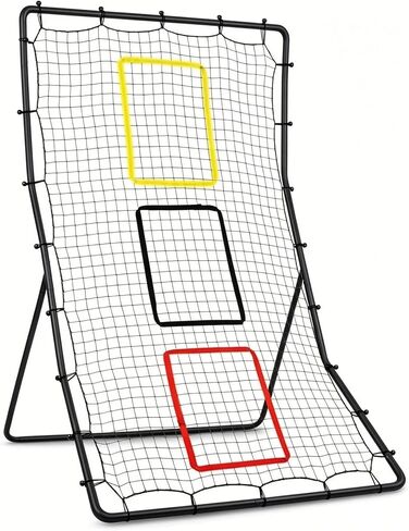 Garvee 6x4FT البيسبول والكرة اللينة رمي وRebounder - الملعب الخلفي صافي مع 3 مناطق الهدف، 4x7FT الثقيلة لاكروس Rebounder صافي ث / زوايا قابلة للتعديل in Kuwait