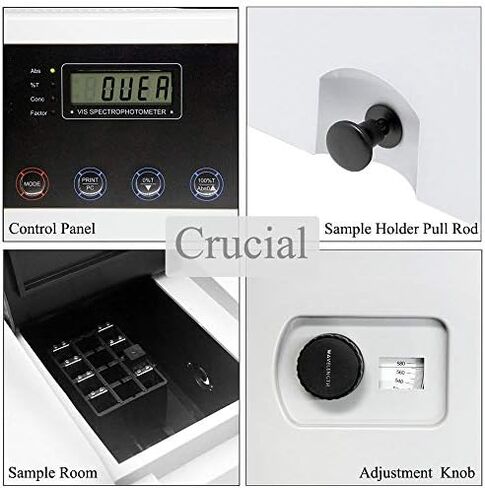 Visible Spectrophotometer 721 Spectrometer Light Meter Laboratory Light Analyzer Wavelength: 350-1020nm Spectral in Kuwait