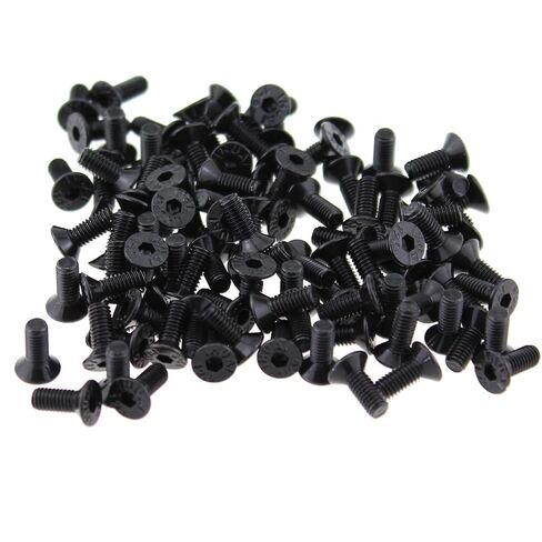 TAODAN 100 قطعة M3x8mm 12.9 الكربون الصلب غاطسة مسدس المقبس مسامير الأسود عالية القوة شقة رئيس الترباس السحابة الصناعية in Kuwait