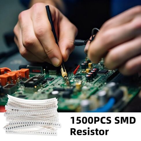 1500 قطعة 0603 مجموعة متنوعة من مقاومات SMD 0-10 متر أوم، 60 قيمة ± 1% مقاومة شرائح SMT سميكة للتجارب اليدوية والإلكترونية (كل قيمة 25 قطعة) in Kuwait