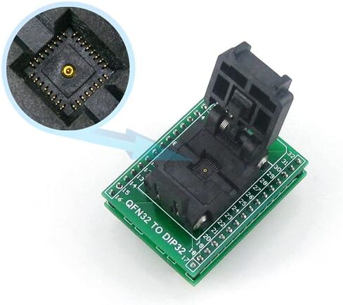 QFN32 إلى DIP32 32QN50S15050 MLF32 MLP32 QFN 5x5 ملم الملعب 0.5 Plastronics IC MCU اختبار المقبس مبرمج محول @ XYG in Kuwait