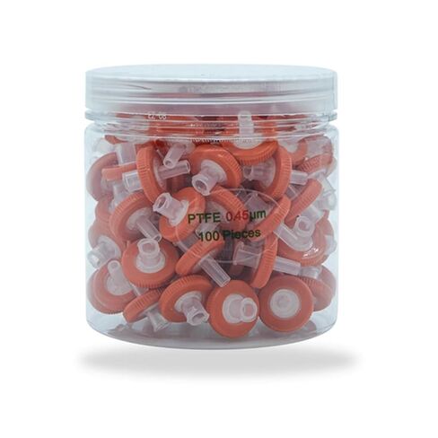 100Pcs 13mm,0.45um Hydrophobic PTFE Syringe Filter,Made by Polytetrafluoroethylene,100 Pcs/Pack in Kuwait