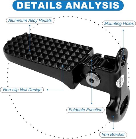 1 Pair Bike Rear Pedals Mini Folding Bike Foot Pegs Stable Bicycle Rear Pedals for Mountain Bike Electric Bike in Kuwait