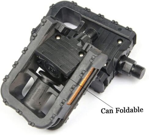 BESPORTBLE Foldable Bike Pedals， 2 Pcs Universal 9/16'' Mountain Pedals with Reflective Strips - Quick Rotation Pedals for Ebike, Commute, Mountain Bikes in Kuwait