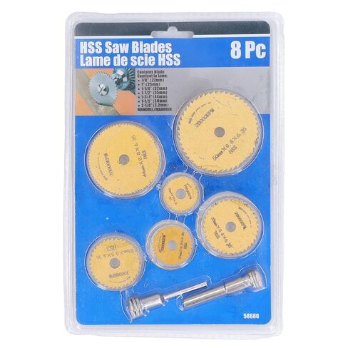 Hilitand 8Pcs High Speed Steel Cutting Set, Portable and Universal Circular Saw for Wood, PVC, Soft Metal (Golden) in Kuwait