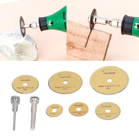 Hilitand 8Pcs High Speed Steel Cutting Set, Portable and Universal Circular Saw for Wood, PVC, Soft Metal (Golden) in Kuwait