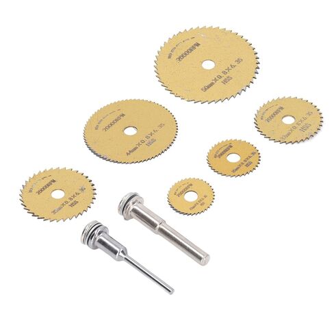 Hilitand 8Pcs High Speed Steel Cutting Set, Portable and Universal Circular Saw for Wood, PVC, Soft Metal (Golden) in Kuwait