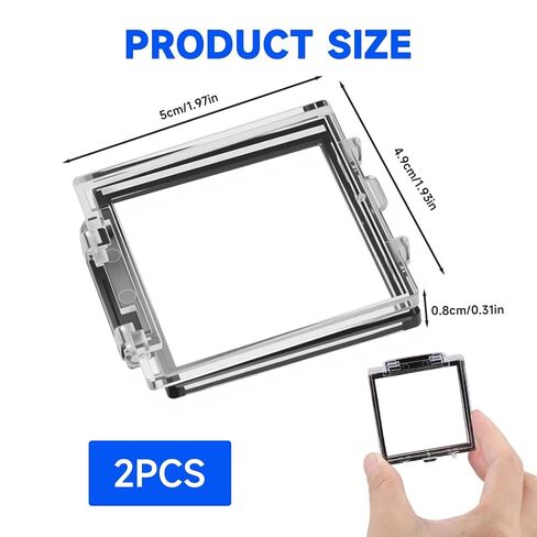2 PCS Power Push Button Switch Cover, 55mm PC Power Button Cover with Double-Sided Design for PC, Computer, Desktop, Industrial Powers Switches, Control Panels, Elevators or Sockets in Kuwait