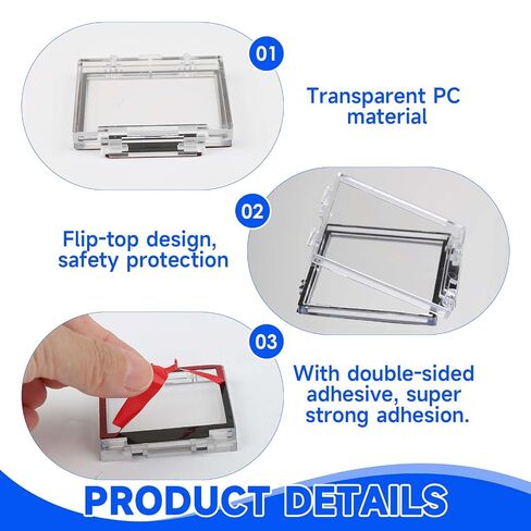 2 PCS Power Push Button Switch Cover, 55mm PC Power Button Cover with Double-Sided Design for PC, Computer, Desktop, Industrial Powers Switches, Control Panels, Elevators or Sockets in Kuwait
