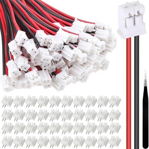 40 Pcs JST 2.0 PH 2 Pin Male Connector with 10cm Cable and Female Micro JST PH 2.0mm 2 Pin Connector Plug for Aircraft Quadcopter Boat Car Toy PCB Control Panels in Kuwait