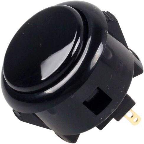 Sanwa 2 pcs OBSF-24 Original Push Button 24mm - for Arcade Jamma Video Game & Arcade Joystick Games Console (Black) S@NWA in Kuwait