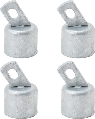 VIVIDA 1-5/8" Top Rail End for Chain Link Fence, Rail End Cap for 1-5/8" OD Pipe, Galvanized Steel, 4 PCS in Kuwait