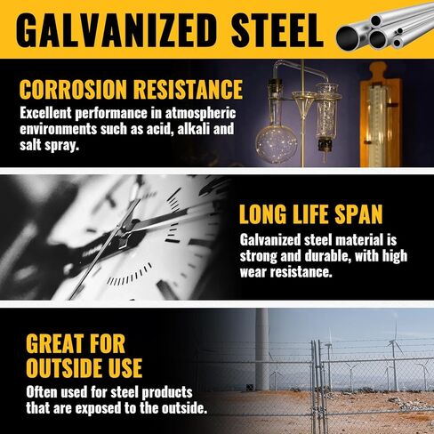 VIVIDA 1-5/8" Top Rail End for Chain Link Fence, Rail End Cap for 1-5/8" OD Pipe, Galvanized Steel, 4 PCS in Kuwait