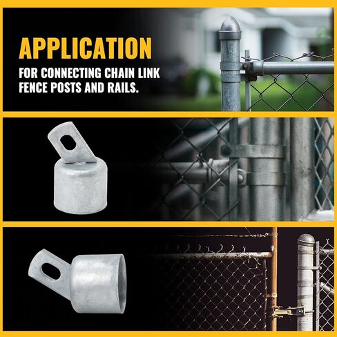 VIVIDA 1-5/8" Top Rail End for Chain Link Fence, Rail End Cap for 1-5/8" OD Pipe, Galvanized Steel, 4 PCS in Kuwait