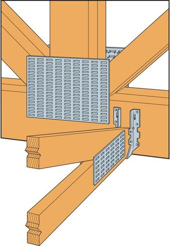 Simpson Strong-Tie LUS28 Light Face-Mount Joist Hanger - Wood Construction Connectors, 18 Gauge Galvanized Steel Brackets, Hurricane Rafter Ties, 2x8, 50 Per Pack in Kuwait