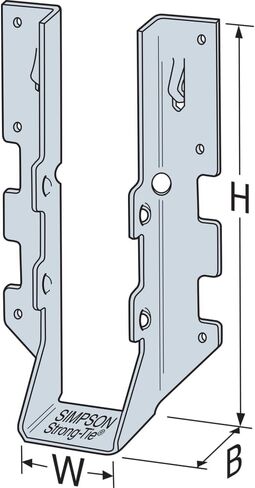 Simpson Strong-Tie LUS28 Light Face-Mount Joist Hanger - Wood Construction Connectors, 18 Gauge Galvanized Steel Brackets, Hurricane Rafter Ties, 2x8, 50 Per Pack in Kuwait