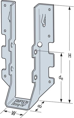 Simpson Strong-Tie LUS28 Light Face-Mount Joist Hanger - Wood Construction Connectors, 18 Gauge Galvanized Steel Brackets, Hurricane Rafter Ties, 2x8, 50 Per Pack in Kuwait