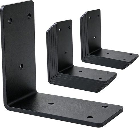 12 Pack Corner L Brackets for Wood, 2" x 4" 90 Degree Bracket Corner Brace, 4x4 L Shaped Bracket for Outdoor Farming, Wood Fence, Furniture, Shelf Brackets in Kuwait