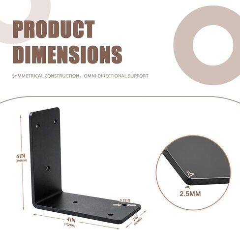 12 Pack Corner L Brackets for Wood, 2" x 4" 90 Degree Bracket Corner Brace, 4x4 L Shaped Bracket for Outdoor Farming, Wood Fence, Furniture, Shelf Brackets in Kuwait