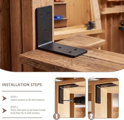 12 Pack Corner L Brackets for Wood, 2" x 4" 90 Degree Bracket Corner Brace, 4x4 L Shaped Bracket for Outdoor Farming, Wood Fence, Furniture, Shelf Brackets in Kuwait