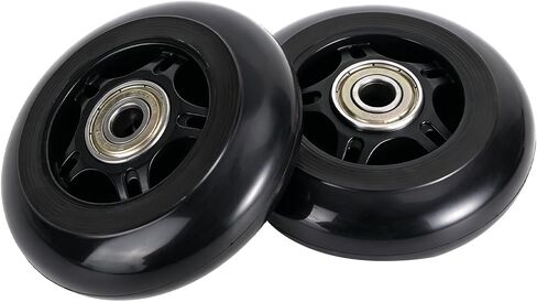 Penitue 76mm x 24mm Caster Wheels, PU & High Carbon Steel Scooter Wheel Repair Replacement Part for Razor RipStik Ripsurf Ripster FlashRider 360 RipRider PowerRider Caster Trike in Kuwait