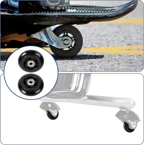 Penitue 76mm x 24mm Caster Wheels, PU & High Carbon Steel Scooter Wheel Repair Replacement Part for Razor RipStik Ripsurf Ripster FlashRider 360 RipRider PowerRider Caster Trike in Kuwait