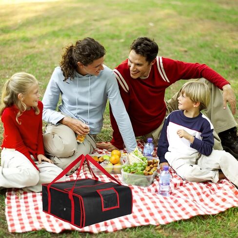 Premium Upgraded Thermal Pizza Bag 20"x20"x8" - Heavy-Duty Heat Preservation for Delivery Drivers, Caterers & Household, Foldable & Leakproof Food Carrier in Kuwait