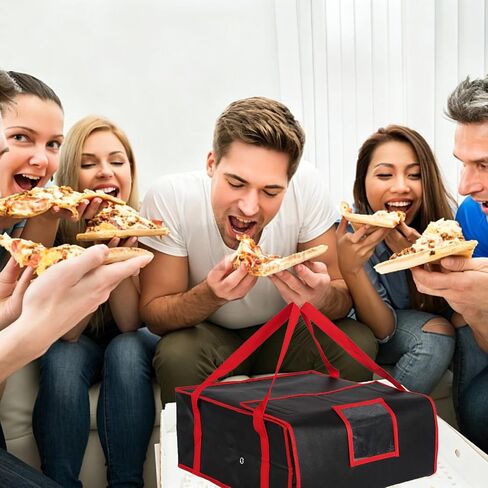 Premium Upgraded Thermal Pizza Bag 20"x20"x8" - Heavy-Duty Heat Preservation for Delivery Drivers, Caterers & Household, Foldable & Leakproof Food Carrier in Kuwait
