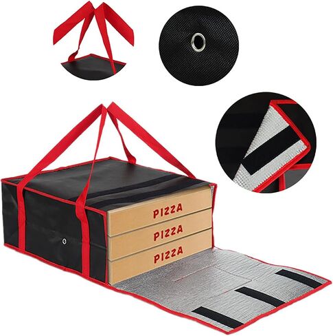 Premium Upgraded Thermal Pizza Bag 20"x20"x8" - Heavy-Duty Heat Preservation for Delivery Drivers, Caterers & Household, Foldable & Leakproof Food Carrier in Kuwait