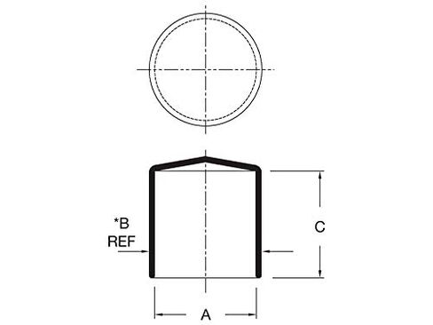 Caplugs VC-437-8 VC Series, Round Vinyl Cap, Black Plastic, 0.437" W x 0.500" L, Protective Closures, Thread Protectors, Dust and Moisture Seals, Masking, Plating, Color Coding, 200 Pack (99394098) in Kuwait
